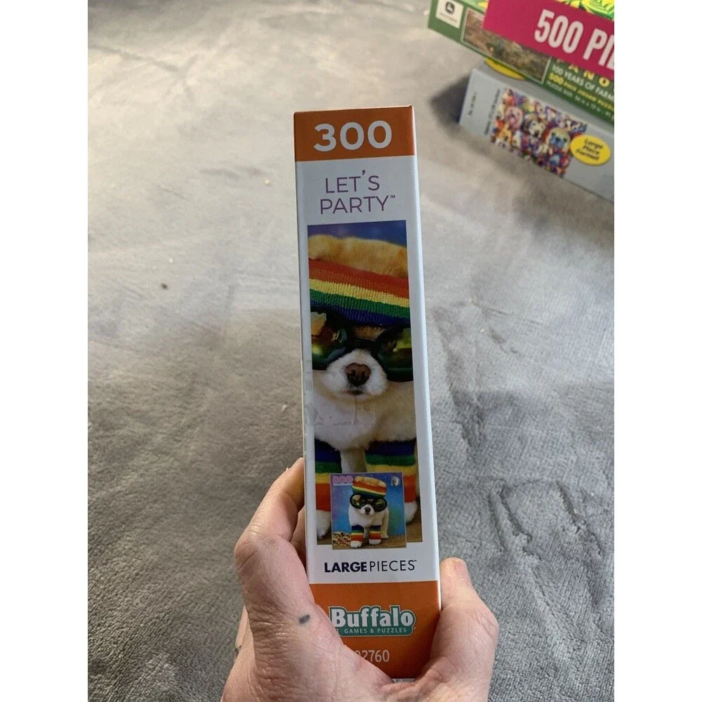 Buffalo Games 300 Piece Puzzle Boo The World's Cutest Dog Let's Party USED